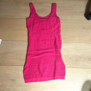 pink textured dress